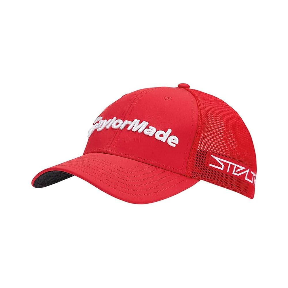 TaylorMade Tour Cage Hat - N8943217 - Red - S/M at Amazon